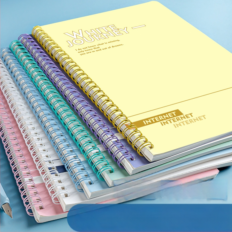 Sabiezināta studentu spirālveida piezīmju grāmatiņa B5 vienkārša horizontāla līnija ar augstu krāsu vērtību a5 vidusskolas koledžas studentu pēcdiploma iestājeksāmens