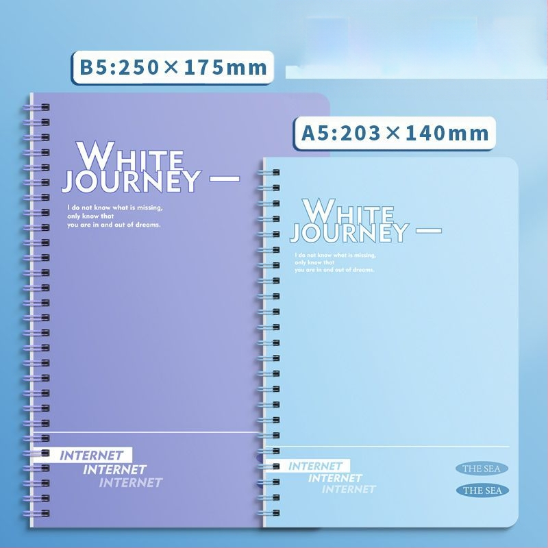 Sabiezināta studentu spirālveida piezīmju grāmatiņa B5 vienkārša horizontāla līnija ar augstu krāsu vērtību a5 vidusskolas koledžas studentu pēcdiploma iestājeksāmens