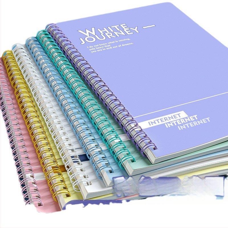 Sabiezināta studentu spirālveida piezīmju grāmatiņa B5 vienkārša horizontāla līnija ar augstu krāsu vērtību a5 vidusskolas koledžas studentu pēcdiploma iestājeksāmens