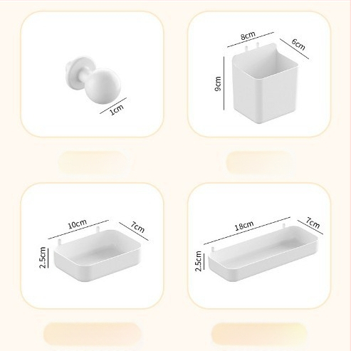 Egyszerű, könnyű, luxus, többrétegű, réteges tárolóállvány fiókos lyuktáblás tárolóállvánnyal diákotthoni kollégiumi tanulószobába