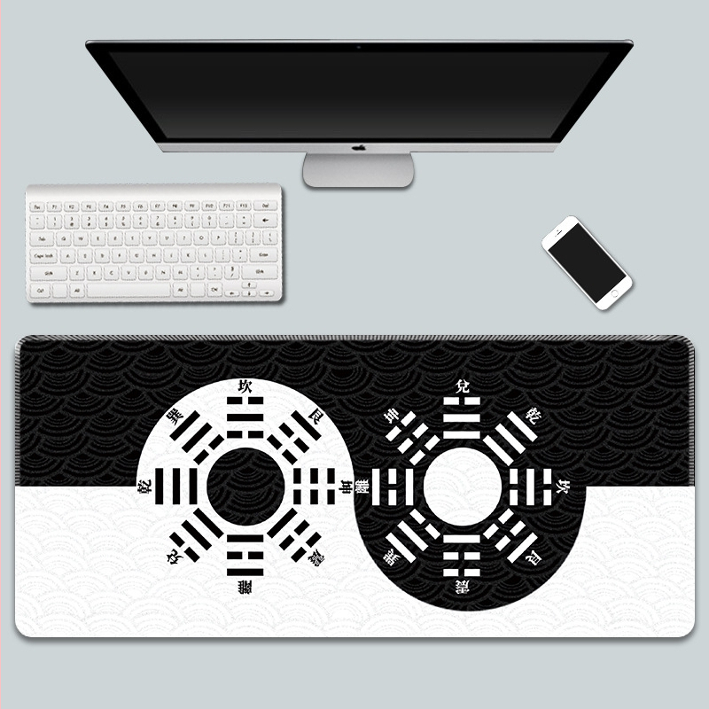 Yin és Yangyu egérpad, extra nagy, foltálló tai chi képpel, gumi asztali pad, Ozon Cross-Border Amazon mosható billentyűzetpad