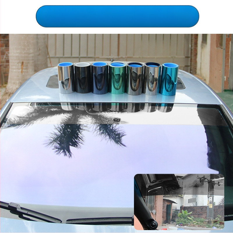 Priekinė saulės plėvelė, atspindinti izoliacinė plėvelė, dekoratyvinė juostelė, saulės skydelis, puspriekabės priekinis stiklas, sunkvežimio automobilio apsaugos nuo saulės plėvelė