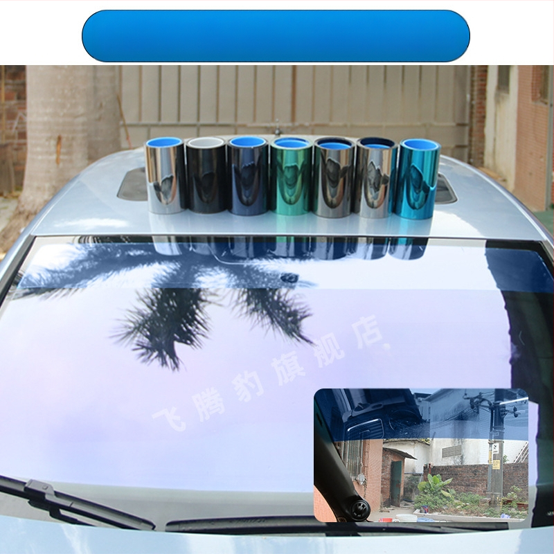 Priekinė saulės plėvelė, atspindinti izoliacinė plėvelė, dekoratyvinė juostelė, saulės skydelis, puspriekabės priekinis stiklas, sunkvežimio automobilio apsaugos nuo saulės plėvelė