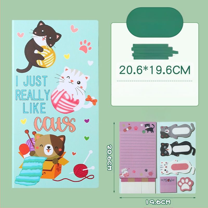 Piiriülene koomiksilooma kombinatsioon lemmiklooma post-it märkmed õpilase lastele punch käes konto plaan see erikujuline märkmekleebis