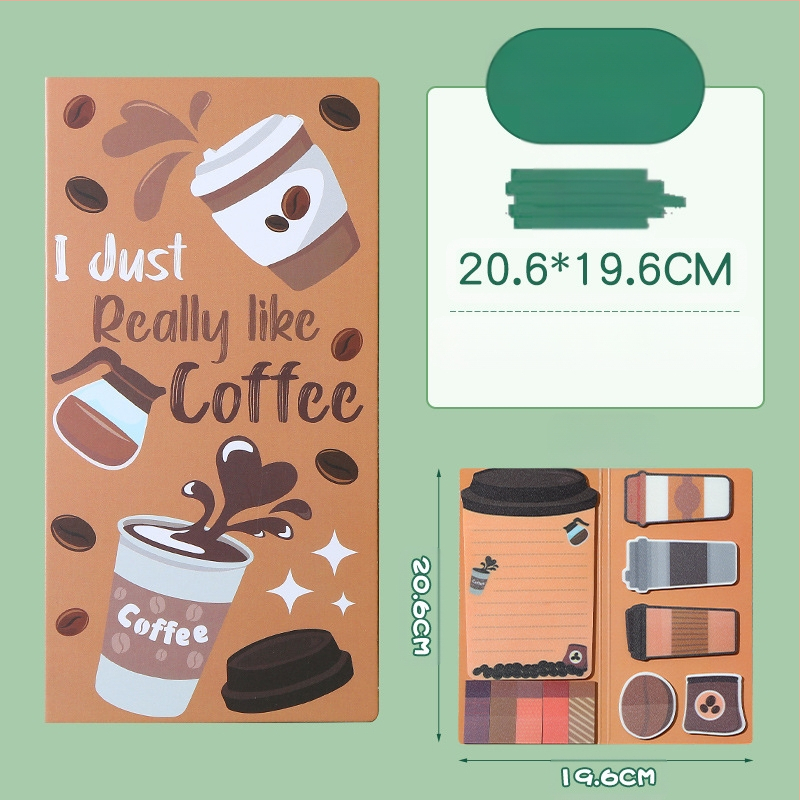 Piiriülene koomiksilooma kombinatsioon lemmiklooma post-it märkmed õpilase lastele punch käes konto plaan see erikujuline märkmekleebis