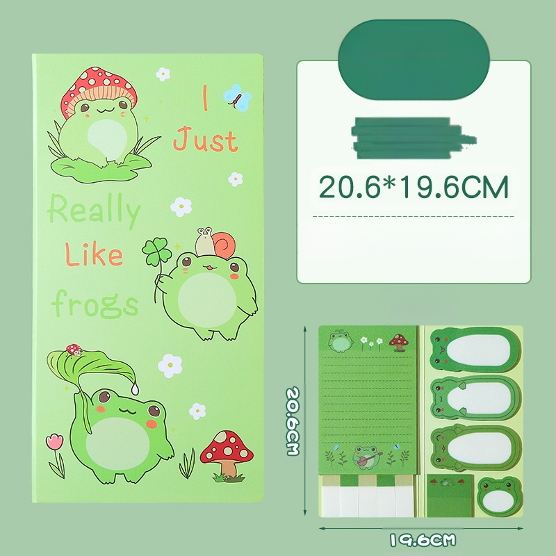 Piiriülene koomiksilooma kombinatsioon lemmiklooma post-it märkmed õpilase lastele punch käes konto plaan see erikujuline märkmekleebis