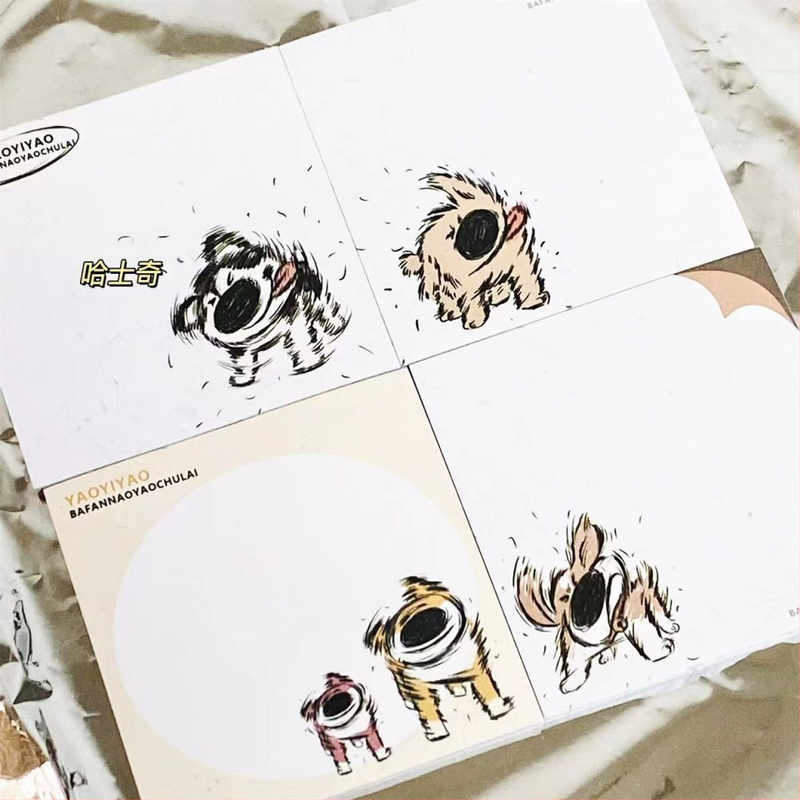 Dekoratyvinė klija mergaitė studentė šuo ašara nerimas užrašas didelė spalvų vertė juokinga negaliu nusikratyti vėjo skardinė maža raudona knyga