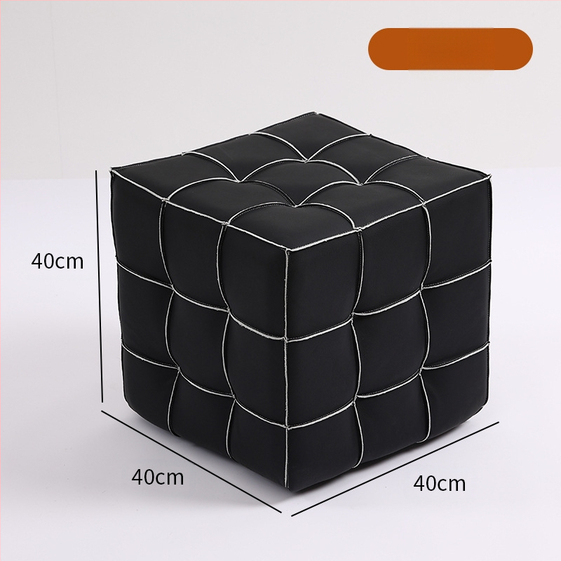 Фабрична директна продажба на кубче на Рубик, табуретка за домакинство, хол, диван, табуретка за крака, проста, лека, луксозна, кожена, малка, за врата, табуретка за обувки