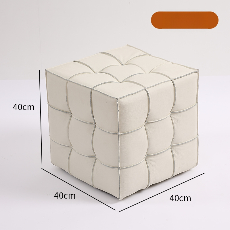 Фабрична директна продажба на кубче на Рубик, табуретка за домакинство, хол, диван, табуретка за крака, проста, лека, луксозна, кожена, малка, за врата, табуретка за обувки