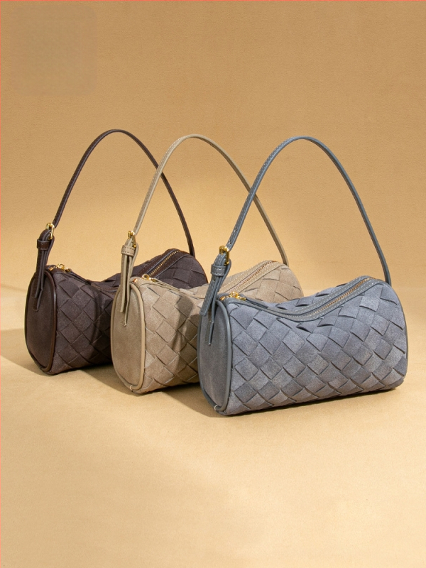 Uus härmas nahast käsitööna valminud kootud kott, kerge, luksuslik nišši ühe õla kaenlaaluse kotiga, kaasaskantav, trendikas õlakott padjaga