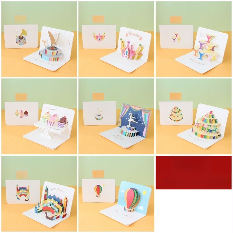 Koomiksist armas loominguline kolmemõõtmeline väike kaart lastepäeva õnnistuseks tänu sünnipäevaks, üldine kingitus, väike kaart