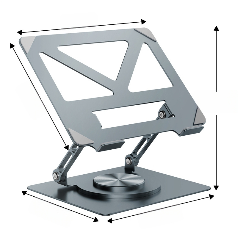 Pöörlev sülearvutialus, vertikaalne lauaarvuti, tõstev õõnes jahutav tõstetav kokkupandav metallist sülearvutialus