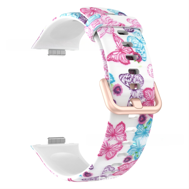 Huawei Watch Fit3 nyomtatott színes csattal ellátott szilikon szíj Huawei Fit3 Smart Sport csereszíj