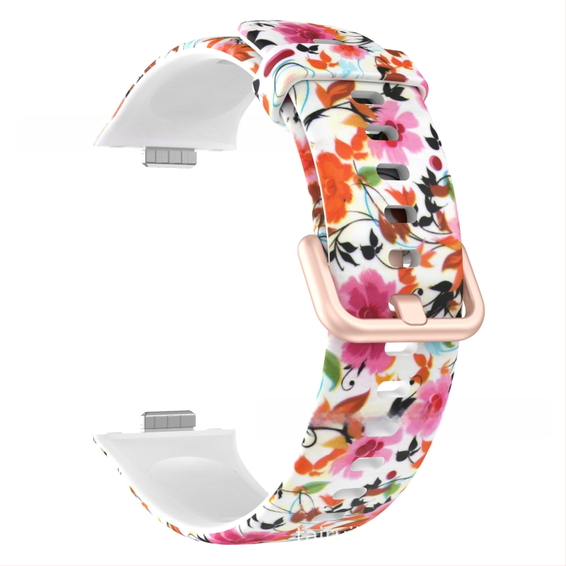 Huawei Watch Fit3 nyomtatott színes csattal ellátott szilikon szíj Huawei Fit3 Smart Sport csereszíj
