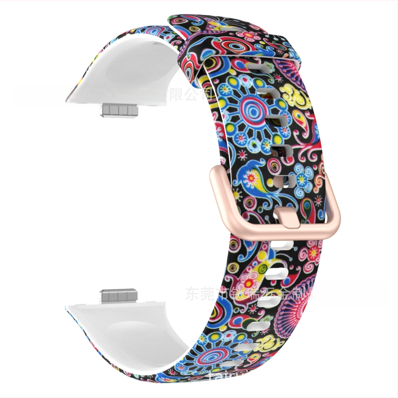 Huawei Watch Fit3 nyomtatott színes csattal ellátott szilikon szíj Huawei Fit3 Smart Sport csereszíj