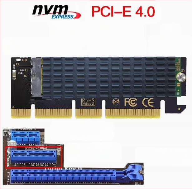 SSDM. 2 NVME към PCIE PCI-E4.0 X1 X4 X8 x16 високоскоростна разширителна преобразувателна карта