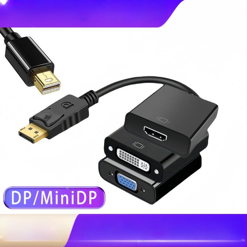 Tootja heakskiit Mini Dp Displayporti VGA+HDTV+DVI konversioonikaabel Thunderbolt 2 mitme liidesega