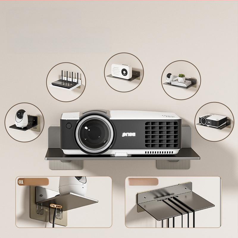 Falra szerelhető kamerakonzol, többcélú fali set-top box, projektor tartóállvány, lyukasztásmentes router tárolóállvány