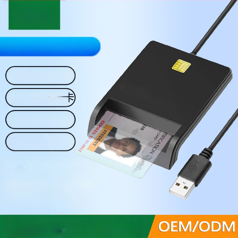 USB2.0 nutikas kiipkaardilugeja Ic pangakaardi C-tüüpi kõik-ühes kaardilugeja toetab SIM-kaardi ID-d CAC-i