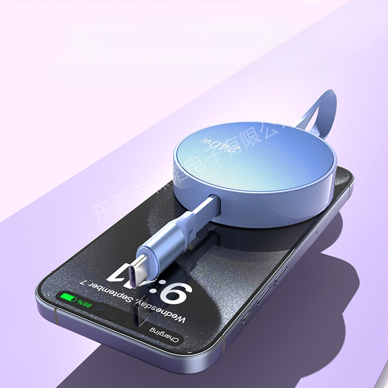 Užsienio prekybos sprogimai 240W itin greito įkrovimo laidas laisvai ištraukiamas duomenų kabelis dviguba C tipo sąsaja dovanos