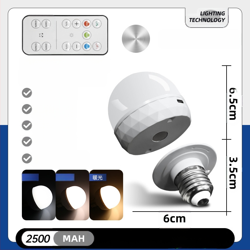 Typec laadimine E26E27e14 värviline puldiga atmosfäärilamp köögikapp värviline laadimislaualamp pirn