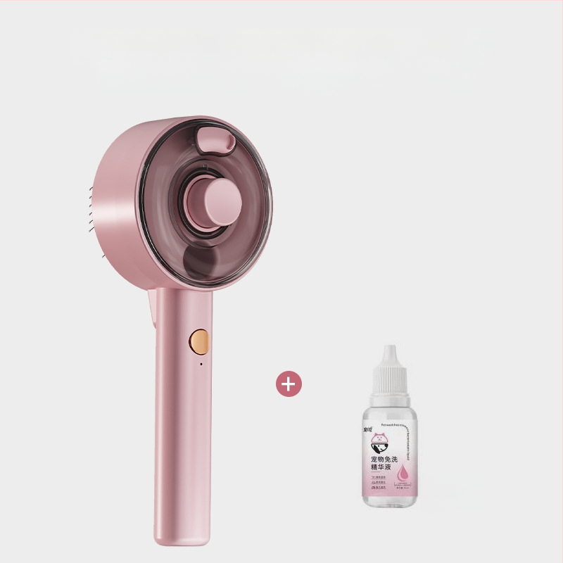 Гребен за масаж на кучета с спрей за домашни любимци, гребен за премахване на окосмяване с едно докосване за котки, гребен за котки, UV стерилизация и премахване на акари