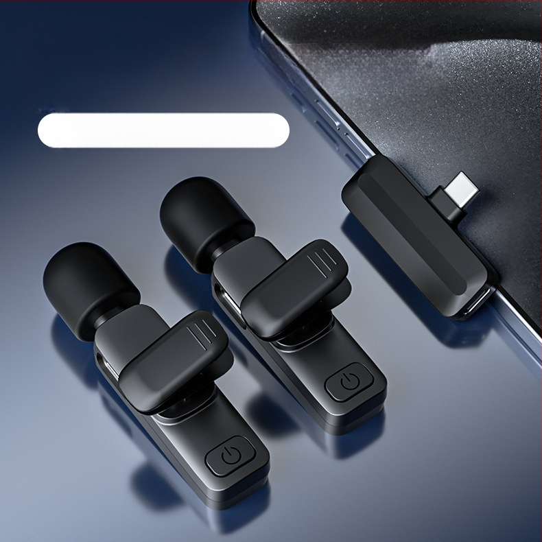 Piiriülene mobiilne otseülekande mikrofon Uus kahe pistikupesaga mürasummutus Juhtmevaba reväärmikrofon HD-salvestusega Douyin