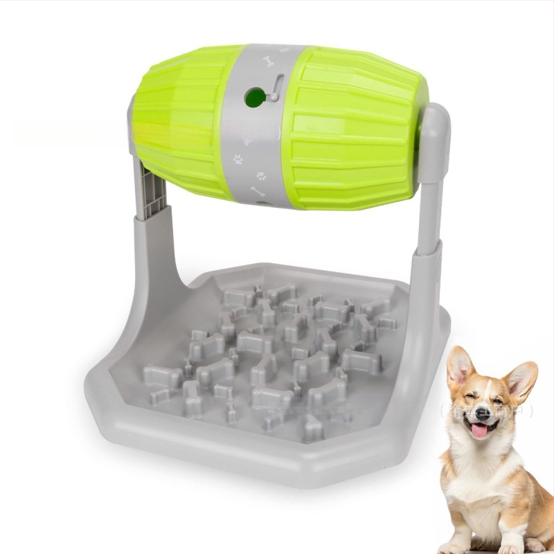 Piiriülene lemmikloomade mänguasja lekkepalliga veeretav söötja igavuse leevendamiseks. Koerte treenimiseks mõeldud lämbumisvastane söötmiskauss väikestele koertele.