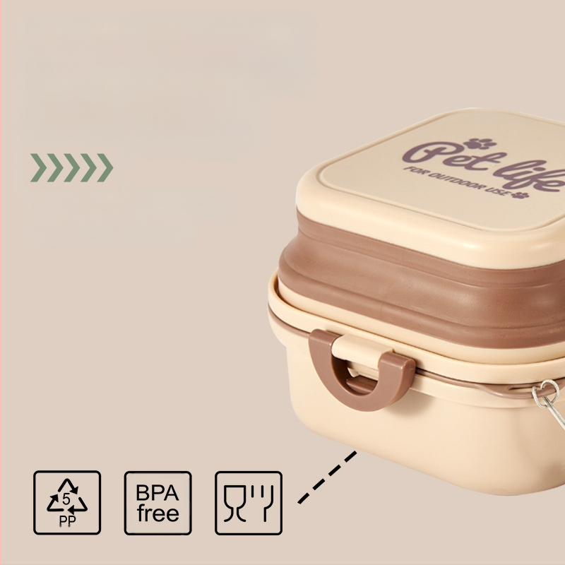 Új kutyáknak való kültéri összecsukható tál, kétrétegű ivóvíztál, hordozható ivóvíztál, állateledel-eszközök, kutyatál