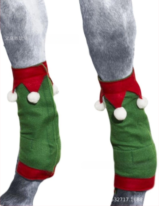 Hobuse jõulutarbed Jõuluvana ratsakaunistused Jõuluhobuse jalgade komplekt Jõulupühade valjaste peakomplekt