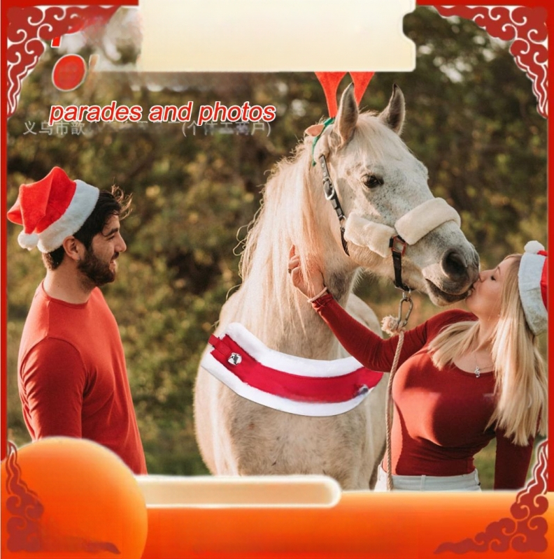 Hobuse jõulutarbed Jõuluvana ratsakaunistused Jõuluhobuse jalgade komplekt Jõulupühade valjaste peakomplekt