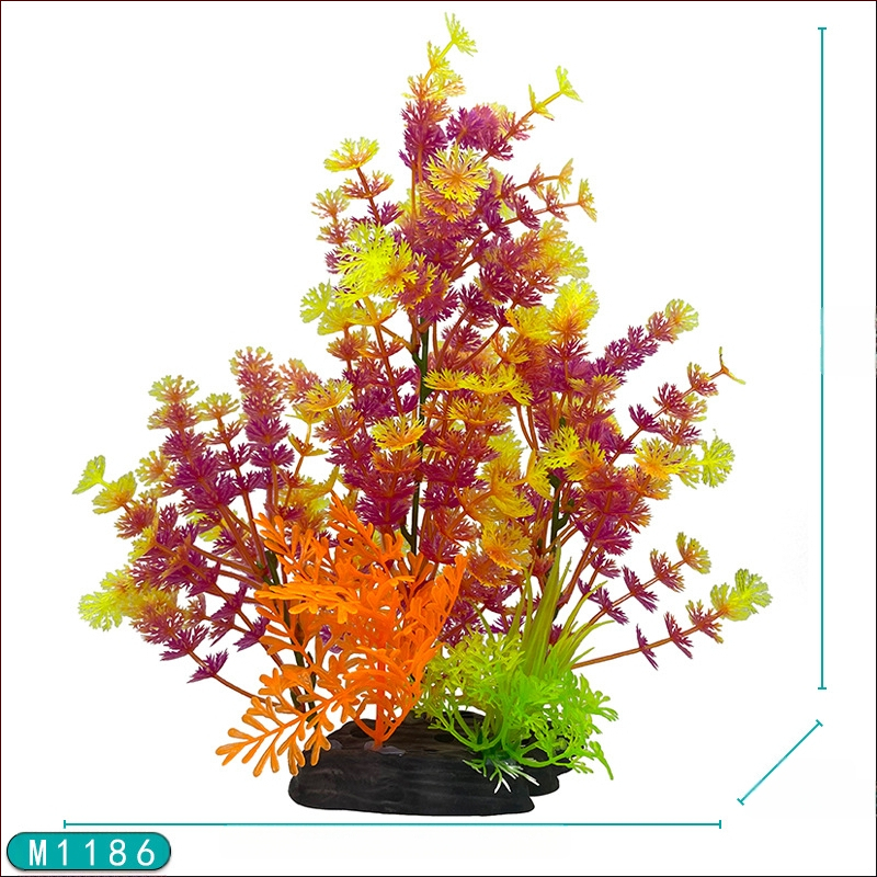 Akvárium tereprendezés műanyag vízi haltartály dekoráció szimuláció művirágok és növények növényi díszek határokon átnyúló nagykereskedelmi forrás gyártók