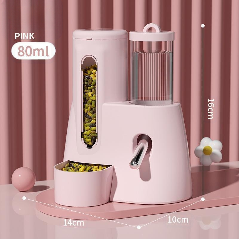 Hamsteri toidukauss ja joogivesi, kaks-ühes automaatne söötja, suure mahutavusega kuldkaru joogivee dosaator