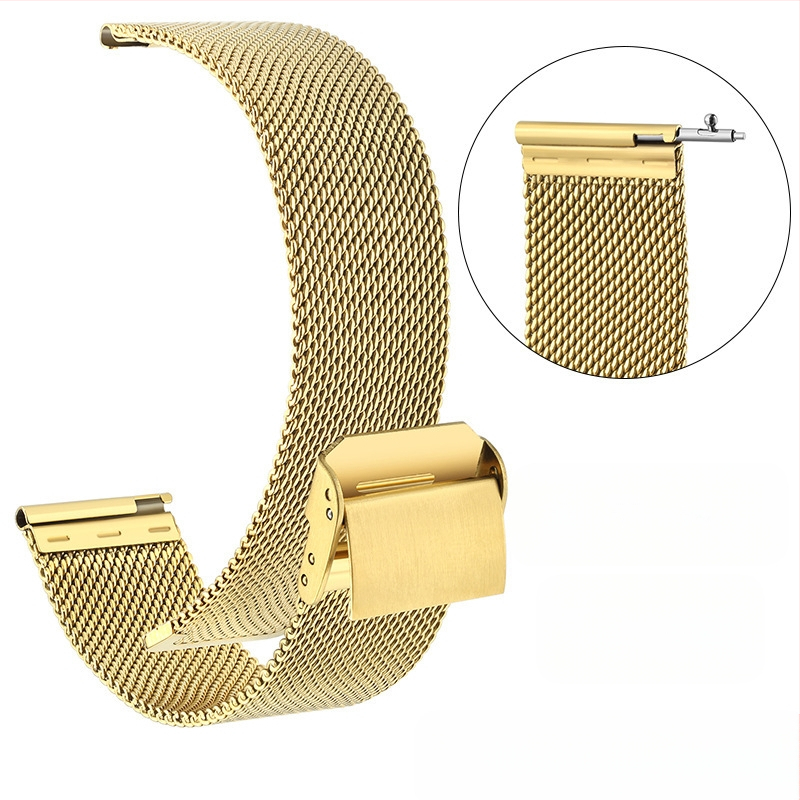 Huawei GT5 siksniņai Milan nerūsējošā tērauda 06 stieples sprādze Samsung DW pulksteņa siksniņai ar dubultu aizsardzību 22 mm tērauda siksniņa