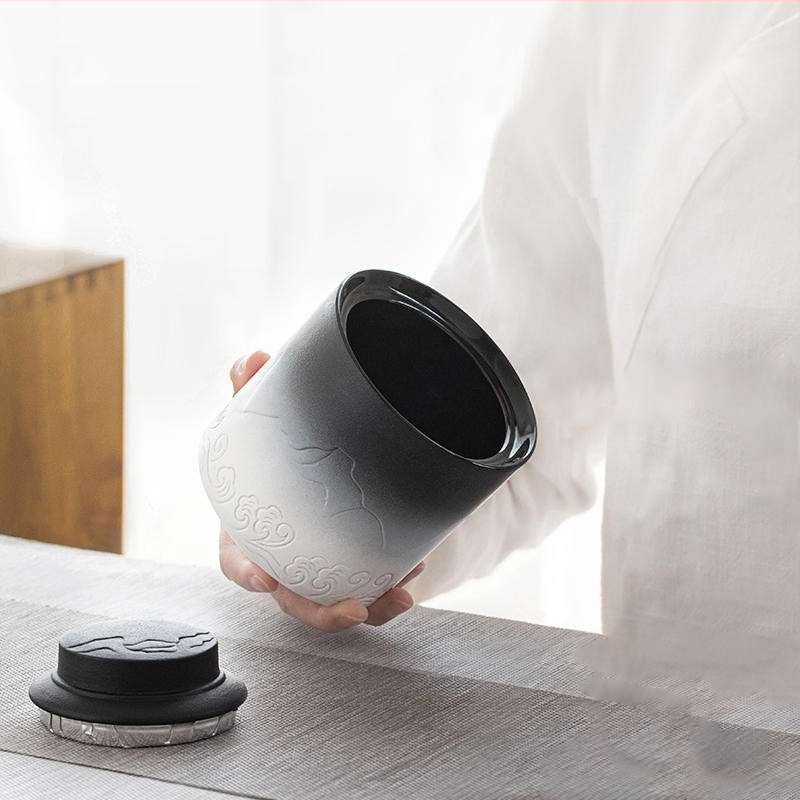 Mājdzīvnieka urna Balts Melns Reljefs Sjanjuna ainava Jūras viļņošanās Nāves piemineklis Kaķis Suns Uguns Garša