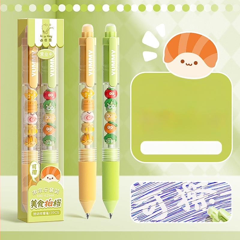 Radírozható toll hőérzékeny, visszahúzható mechanizmussal általános iskolásoknak, nagy értékű kék radíros toll vizsgára való felkészüléshez, újratölthető