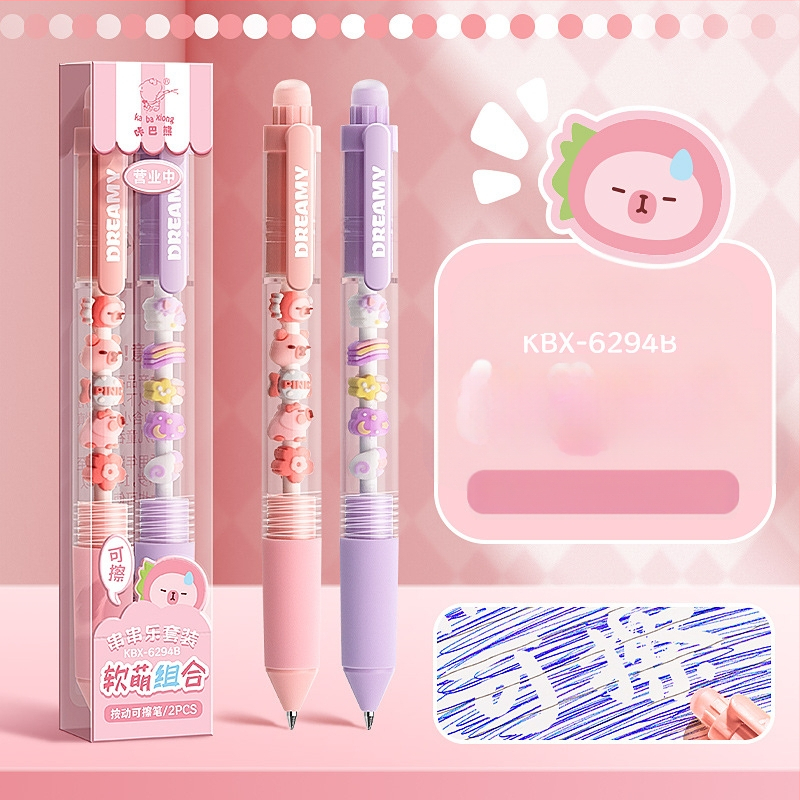 Radírozható toll hőérzékeny, visszahúzható mechanizmussal általános iskolásoknak, nagy értékű kék radíros toll vizsgára való felkészüléshez, újratölthető