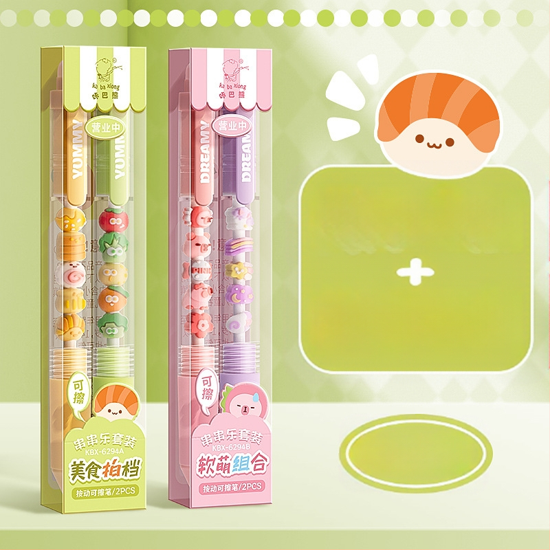 Radírozható toll hőérzékeny, visszahúzható mechanizmussal általános iskolásoknak, nagy értékű kék radíros toll vizsgára való felkészüléshez, újratölthető