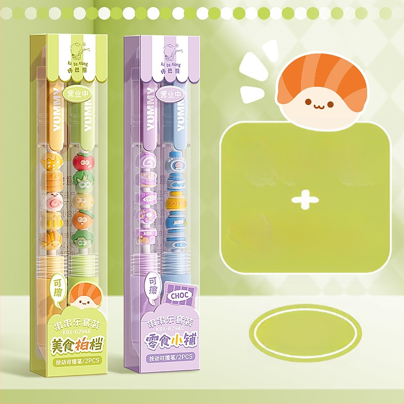 Radírozható toll hőérzékeny, visszahúzható mechanizmussal általános iskolásoknak, nagy értékű kék radíros toll vizsgára való felkészüléshez, újratölthető