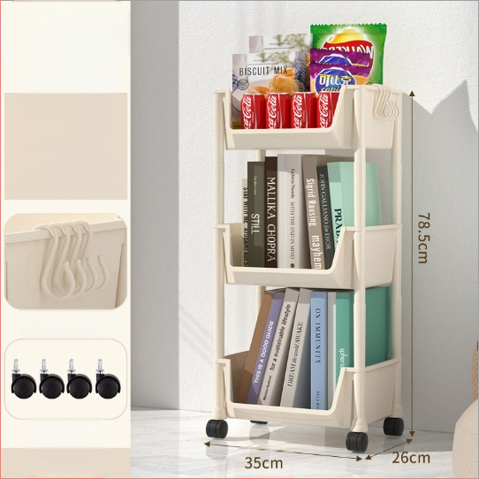 Настолен рафт за книги, студентски многослоен голям капацитет за съхранение на книги, поставка за книги, подвижна поставка за четене