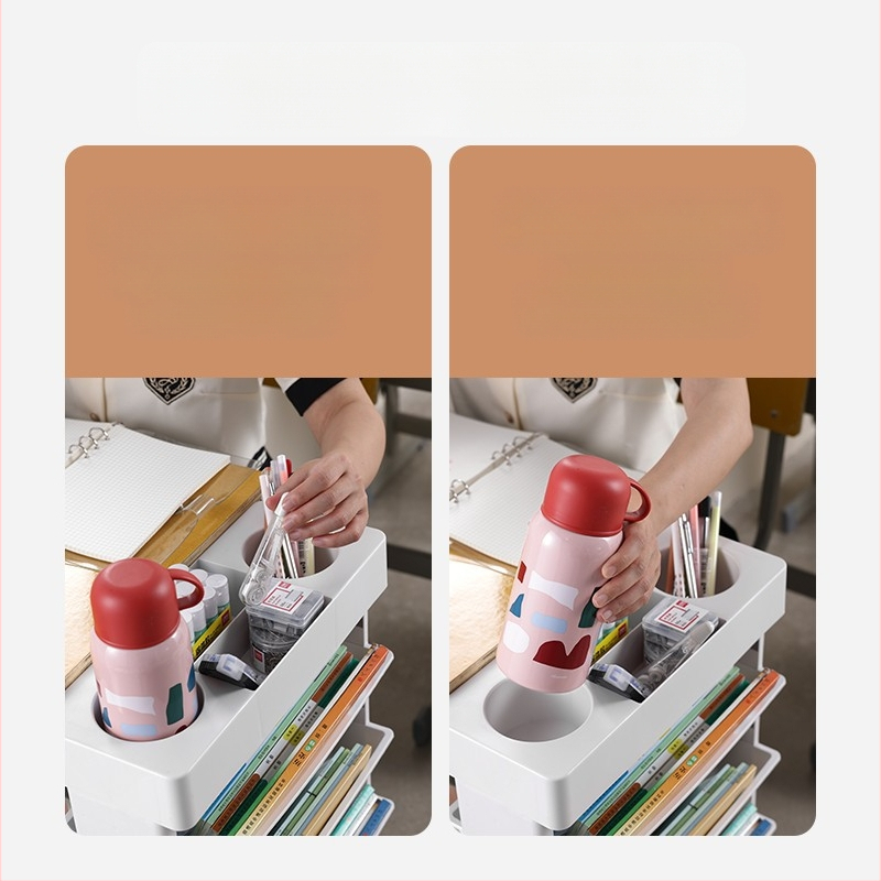 Настолен рафт за книги, студентски многослоен голям капацитет за съхранение на книги, поставка за книги, подвижна поставка за четене