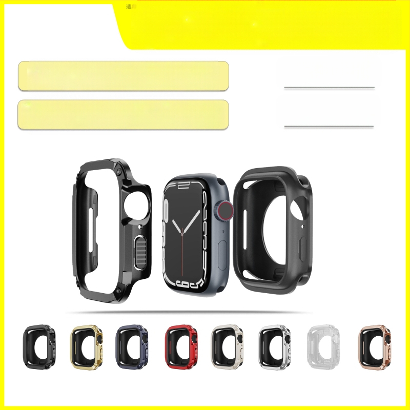 Tinka „Apple Watch“ dėklui, „Iwatch9“ apsauginiam dėklui, kompiuteriui ir TPU, dviejų viename, šarvų išpjovai, apsaugančiam nuo kritimo.