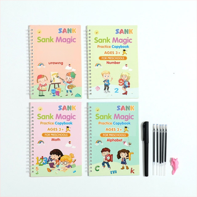 Piiriülene e-kaubandus laste inglise keele vihik Groove Magic koopiapliiatsi koolitus laste koopiavihik hulgimüük