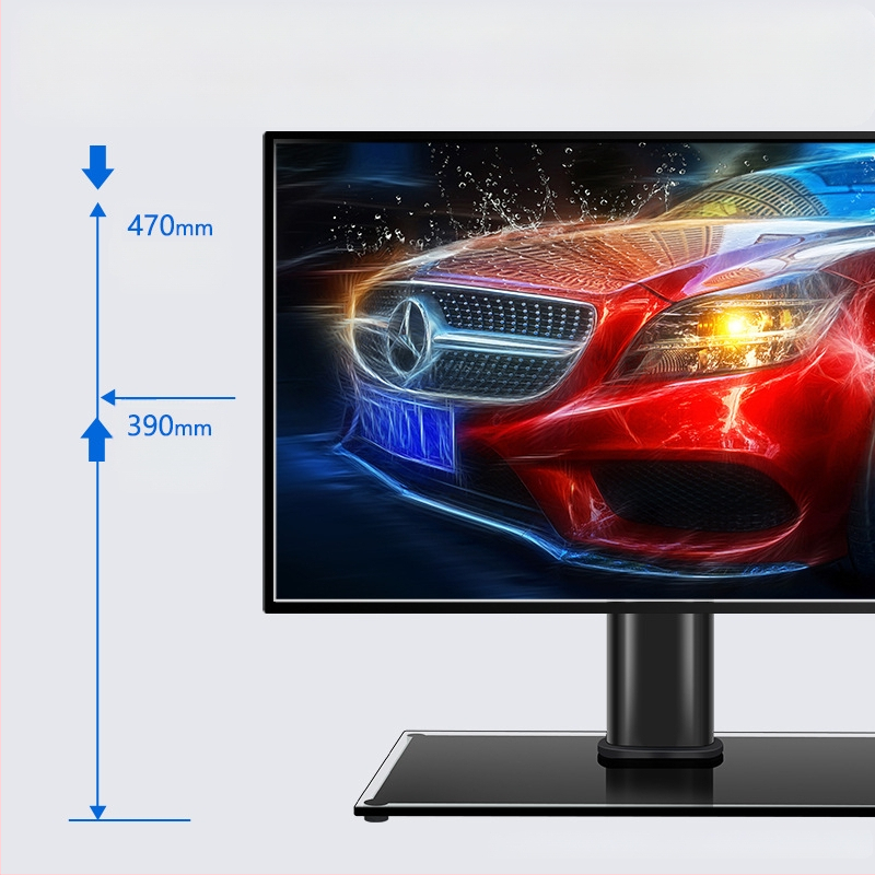 Suport TV universal, fără perforații, pentru birou, suport elevat pentru 32/55/65/80 inch