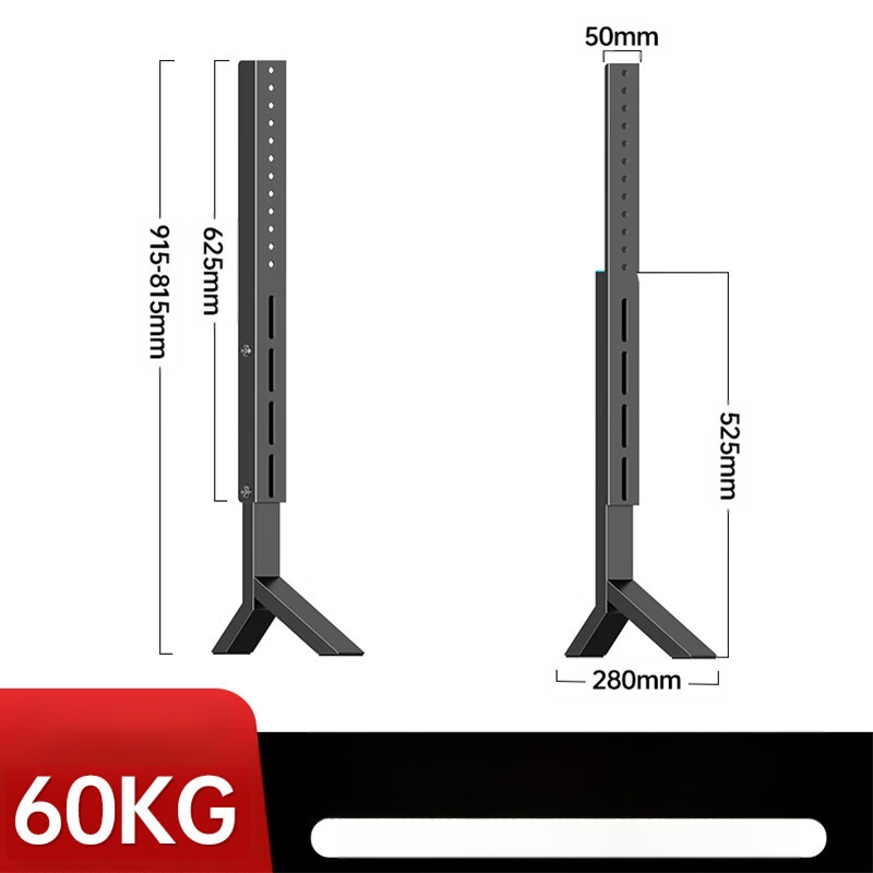 Suport TV universal, fără perforații, pentru birou, suport elevat pentru 32/55/65/80 inch
