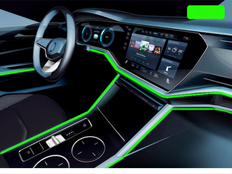 Светеща линия студена светлина високотехнологична електролуминесцентна черна амбиентна светлина 3,5 м Vusb комплект за запечатване на продукта атмосфера