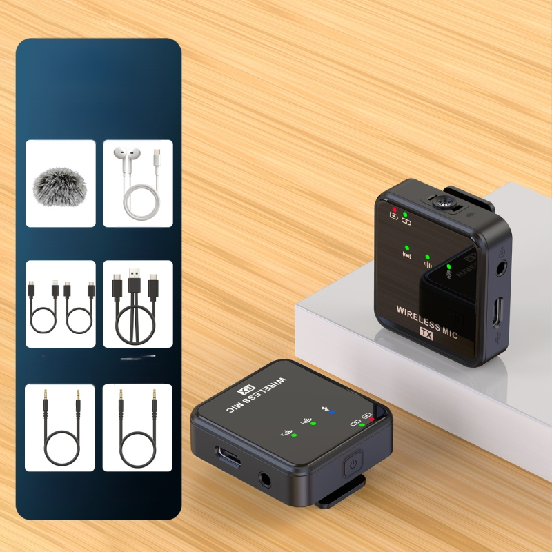 Tehase otseühendusega traadita kraekinnitusega mikrofon välistingimustes salvestamiseks mürasummutusmikrofon ühe lohistusega kahe traadita mikrofoniga