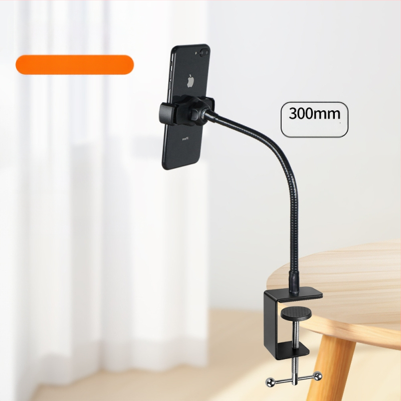 Metallist tugev klamber mobiiltelefoni selfie otseülekande alus lauale voodi kõrvale fikseeritud universaalne voolik laiskadele inimestele painduv