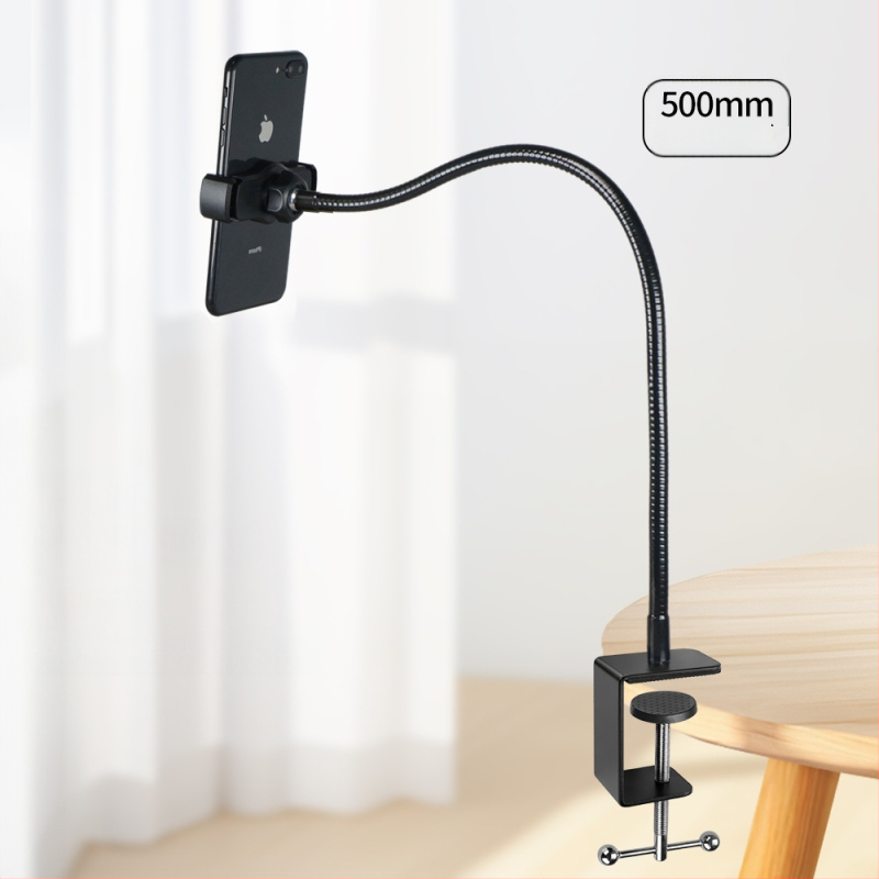 Metallist tugev klamber mobiiltelefoni selfie otseülekande alus lauale voodi kõrvale fikseeritud universaalne voolik laiskadele inimestele painduv