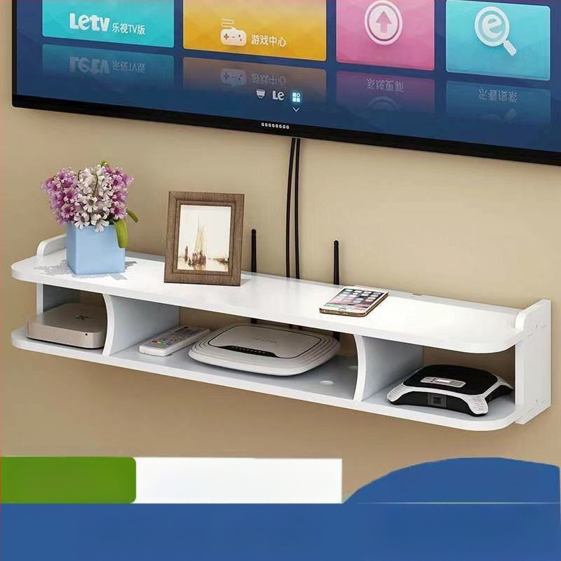 Traadita ruuteri hoiukast, seinale kinnitatav WiFi hoiuriiul kassi digiboksile, seinale riputatav augustamata riiul